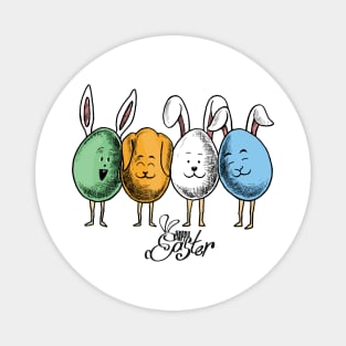 Happy Easter Egg Bunny Magnet